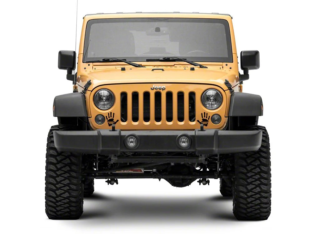 Jeep Licensed by RedRock Jeep Wave Grille Decal; Gloss Black (87-18 Wrangler YJ, TJ & JK) - Image 5
