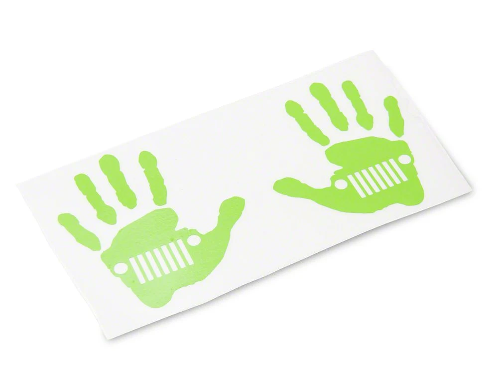 Jeep Licensed by RedRock Jeep Wave Grille Decal; Lime (87-18 Wrangler YJ, TJ & JK) - Image 2