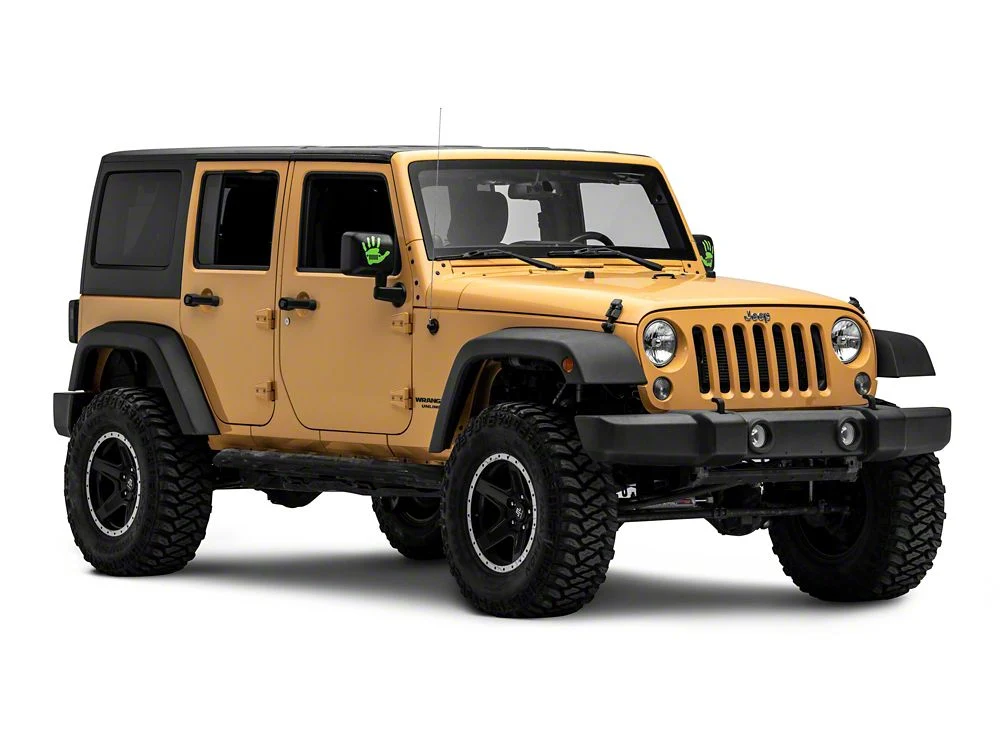 Jeep Licensed by RedRock Jeep Wave Grille Decal; Lime (87-18 Wrangler YJ, TJ & JK) - Image 4