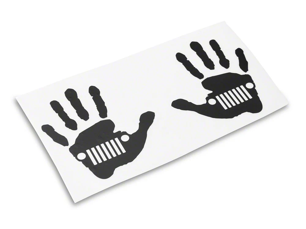 Jeep Licensed by RedRock Jeep Wave Grille Decal; Matte Black (87-18 Wrangler YJ, TJ & JK) - Image 2