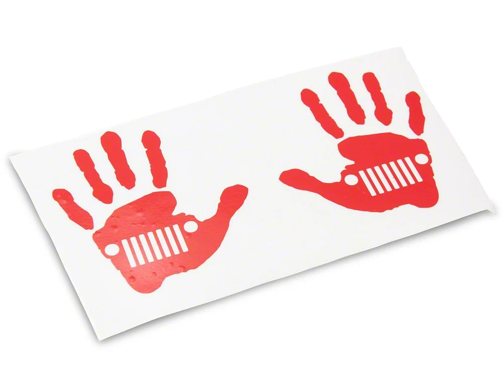 Jeep Licensed by RedRock Jeep Wave Grille Decal; Red (87-18 Wrangler YJ, TJ & JK) - Image 2