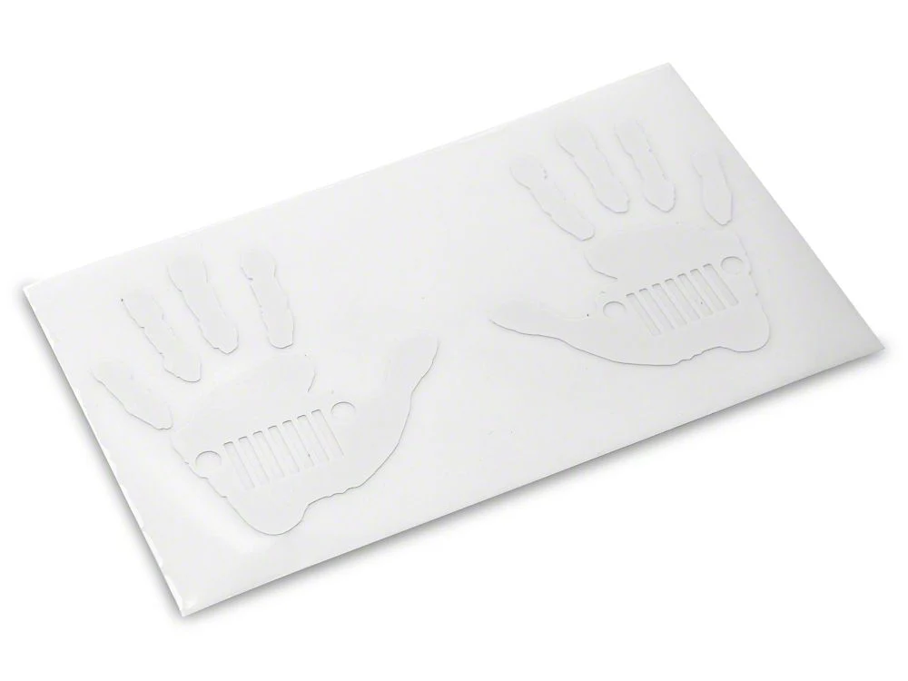 Jeep Licensed by RedRock Jeep Wave Grille Decal; White (87-18 Wrangler YJ, TJ & JK) - Image 2