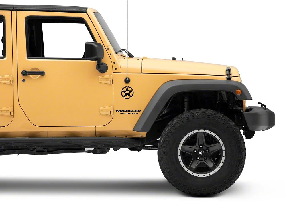 Jeep Licensed by RedRock JK Star Accent Decal; Black (07-18 Jeep Wrangler JK) - Image 4
