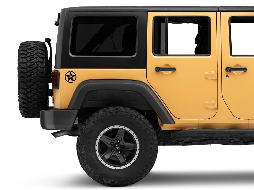 Jeep Licensed by RedRock JK Star Accent Decal; Matte Black (07-18 Jeep Wrangler JK) - Image 3