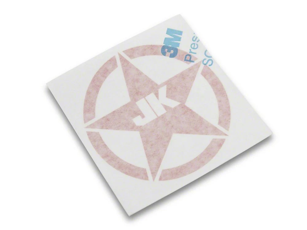 Jeep Licensed by RedRock JK Star Accent Decal; Red (07-18 Jeep Wrangler JK) - Image 2