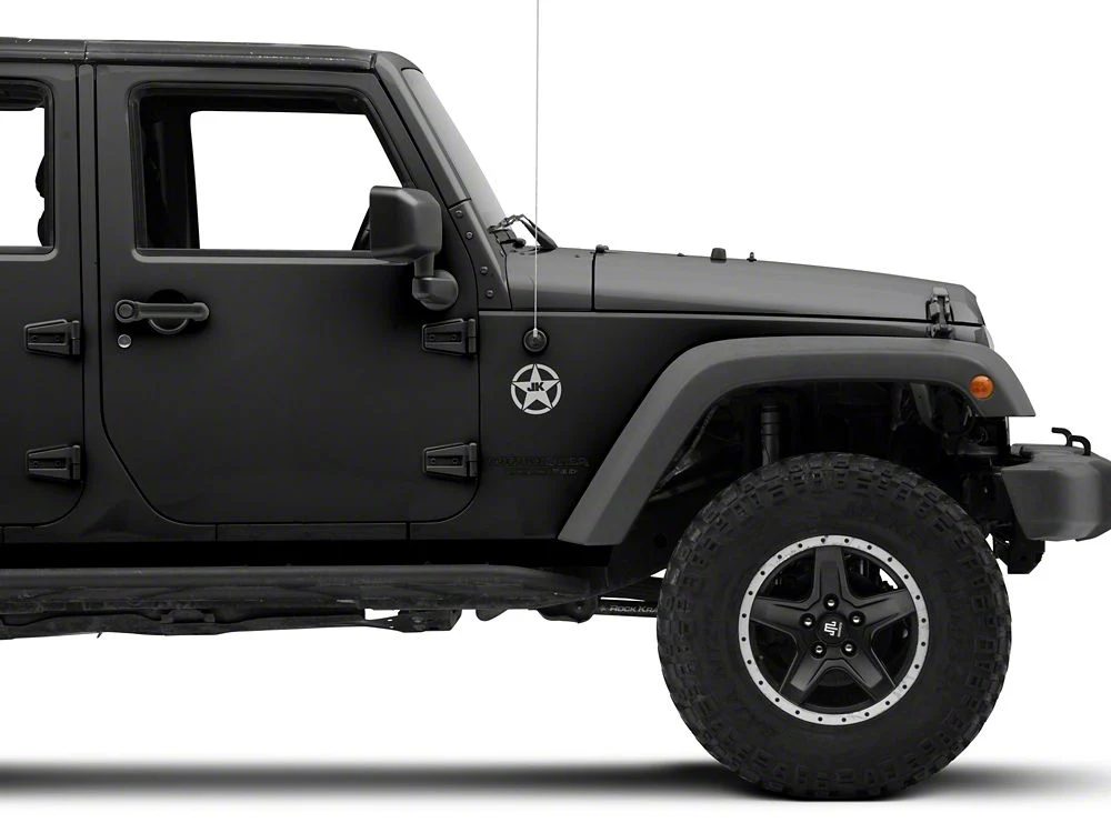 Jeep Licensed by RedRock JK Star Accent Decal; Silver (07-18 Jeep Wrangler JK) - Image 4