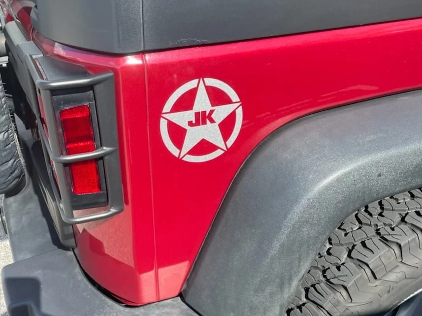 Jeep Licensed by RedRock JK Star Accent Decal; Silver (07-18 Jeep Wrangler JK) - Image 9