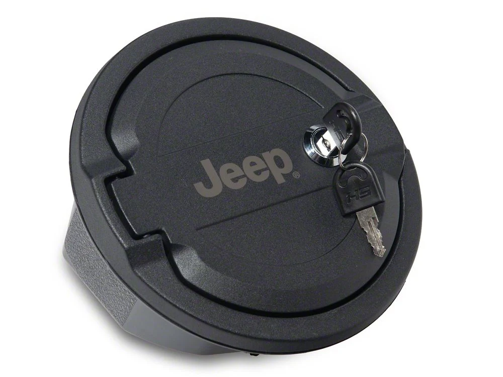 Jeep Licensed by RedRock Locking Aluminum Fuel Filler Door Cover (18-26 Jeep Wrangler JL) - Image 2