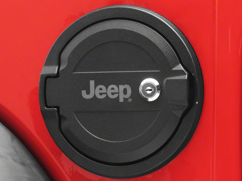 Jeep Licensed by RedRock Locking Aluminum Fuel Filler Door Cover (18-26 Jeep Wrangler JL) - Image 4