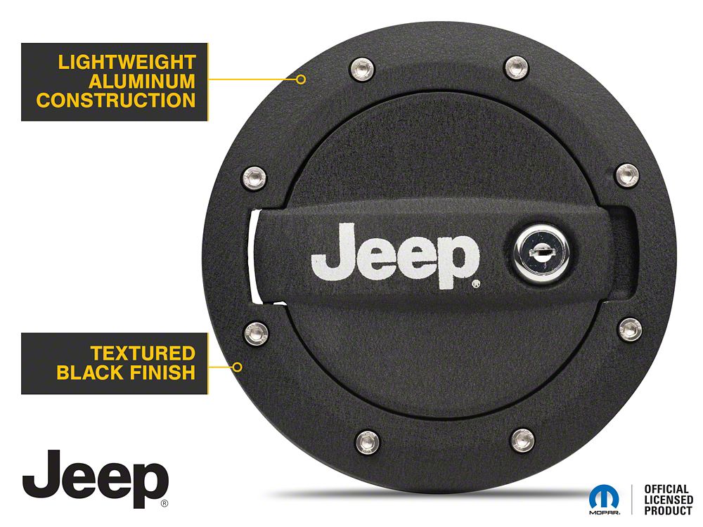 Jeep Licensed by RedRock Locking Fuel Door with Printed Jeep Logo (07-18 Jeep Wrangler JK) - Image 8