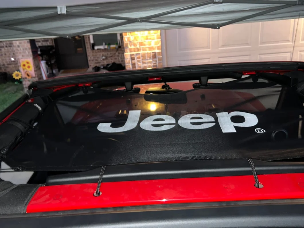 Jeep Licensed by RedRock Mesh Sun Shade with Jeep Logo (07-18 Jeep Wrangler JK) - Image 15