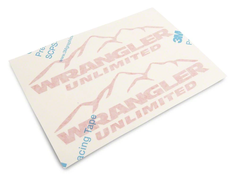 Jeep Licensed by RedRock Mountain Wrangler Unlimited Decal; Red (87-18 Jeep Wrangler YJ, TJ & JK) - Image 3