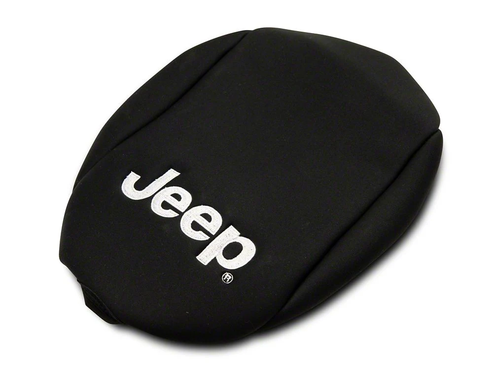 Jeep Licensed by RedRock Neoprene Center Console Arm Rest Cover with Jeep Logo; Black (11-18 Jeep Wrangler JK) - Image 2