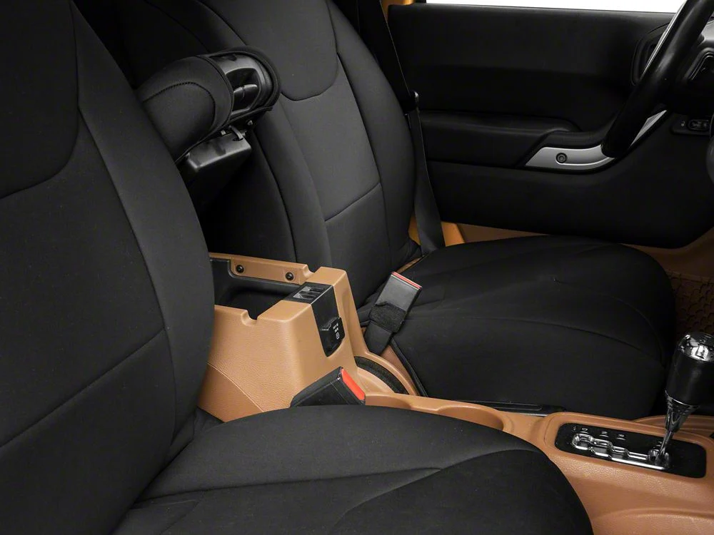 Jeep Licensed by RedRock Neoprene Center Console Arm Rest Cover with Jeep Logo; Black (11-18 Jeep Wrangler JK) - Image 6