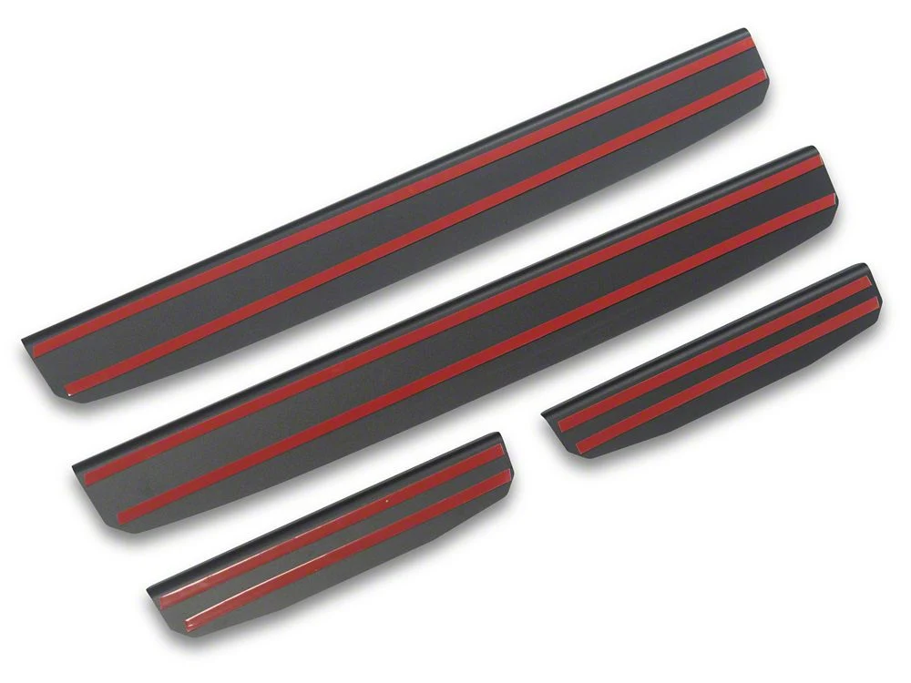 Jeep Licensed by RedRock Old Glory Door Entry Guards; Black (18-26 Jeep Wrangler JL 4-Door) - Image 3