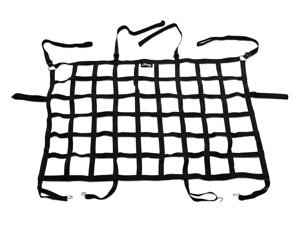 Jeep Licensed by RedRock Rear Seat Cargo Net/Pet Divider with Jeep Logo (07-18 Jeep Wrangler JK 4-Door) - Image 3