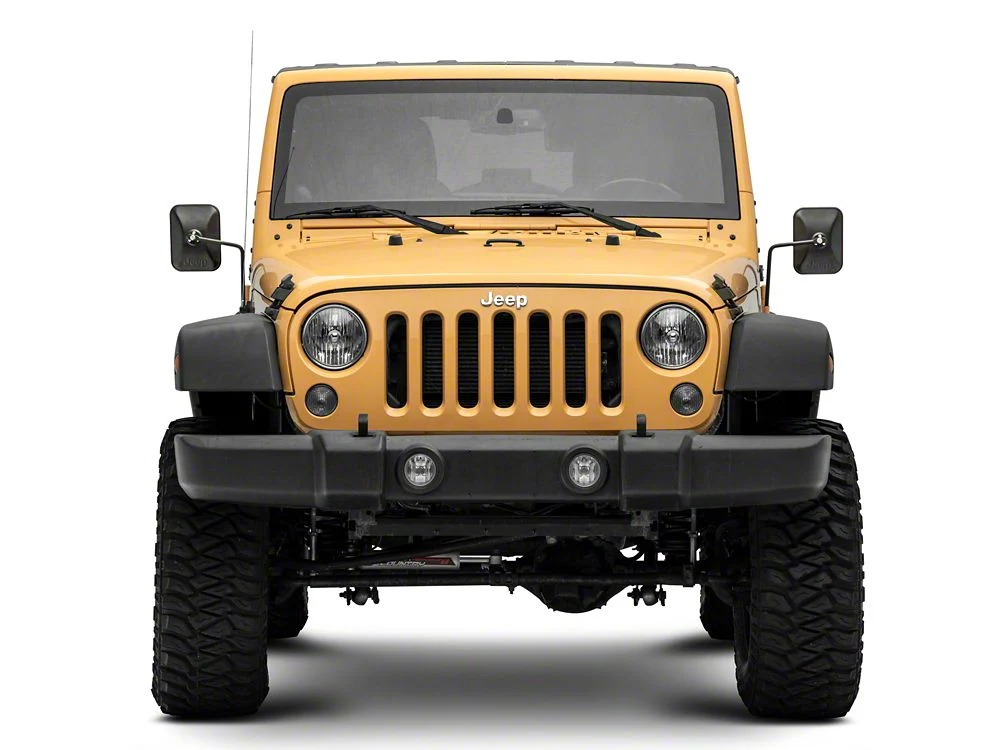 Jeep Licensed by RedRock Rectangular Adventure Mirrors with Embossed Jeep Logo; Textured Black (76-25 Jeep CJ7, Wrangler YJ, TJ, JK & JL) - Image 3