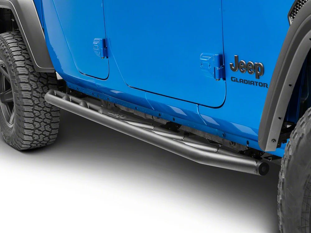 Jeep Licensed by RedRock Rock Sliders with Jeep Logo; Textured Black (20-25 Jeep Gladiator JT) - Image 7