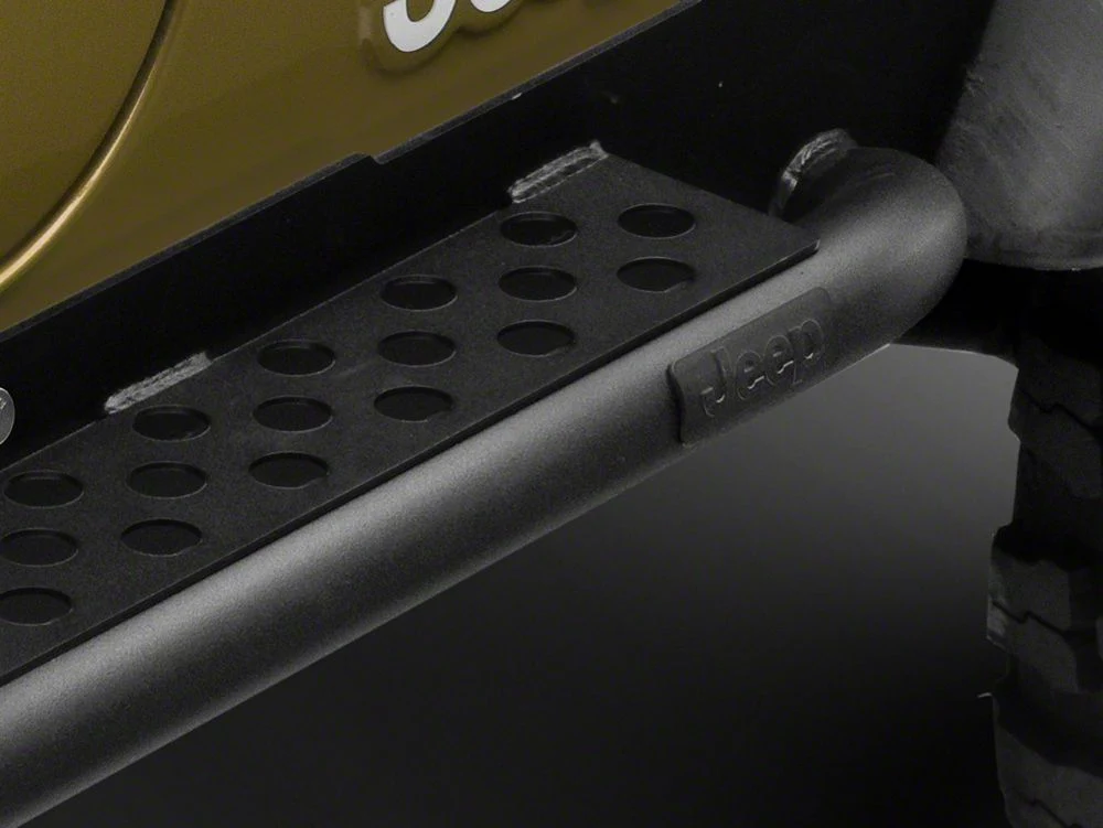 Jeep Licensed by RedRock Rocker Guards with Steps and Jeep Logo (97-06 Jeep Wrangler TJ, Excluding Unlimited) - Image 2
