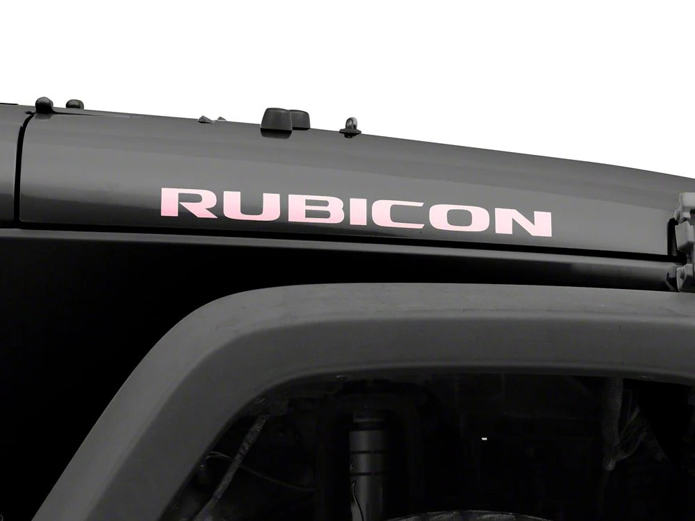 Jeep Licensed by RedRock Rubicon Hood Logo Decal; Pink (07-18 Jeep Wrangler JK) - Image 3
