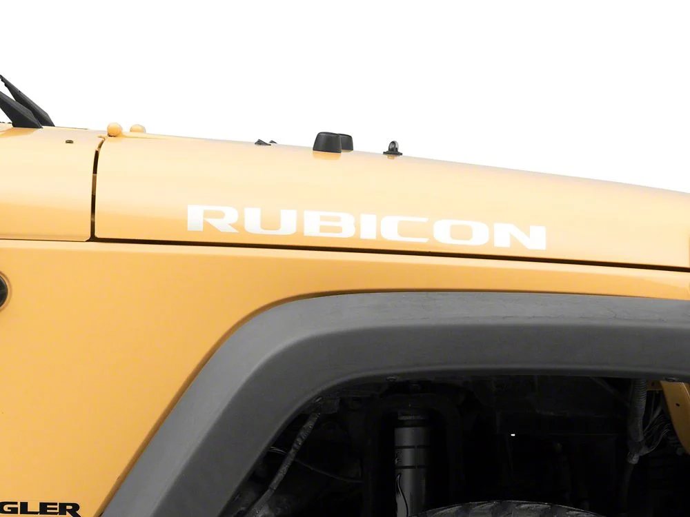 Jeep Licensed by RedRock Rubicon Hood Logo Decal; Silver (07-18 Jeep Wrangler JK) - Image 3