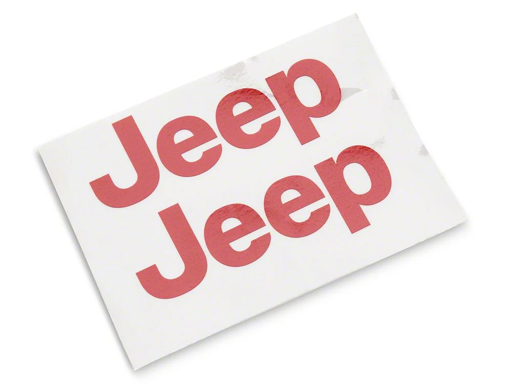Jeep Licensed by RedRock Side Logo; Red (97-06 Jeep Wrangler TJ) - Image 2