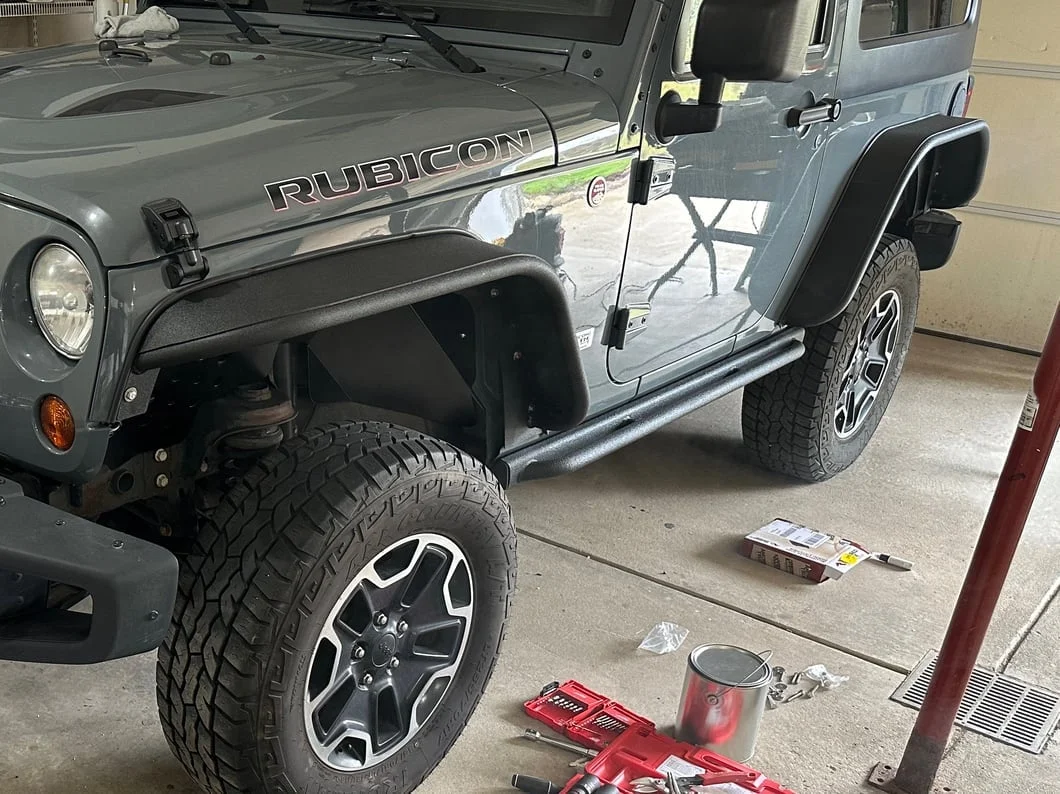 Jeep Licensed by RedRock Slim Fender Flares with Jeep Logo; Front (07-18 Jeep Wrangler JK) - Image 18