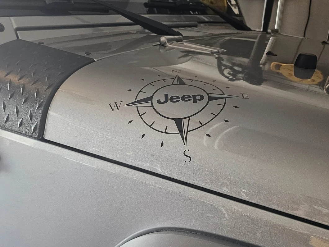 Jeep Licensed by RedRock Small Compass Decal with Jeep Logo; Black (07-18 Jeep Wrangler JK) - Image 8