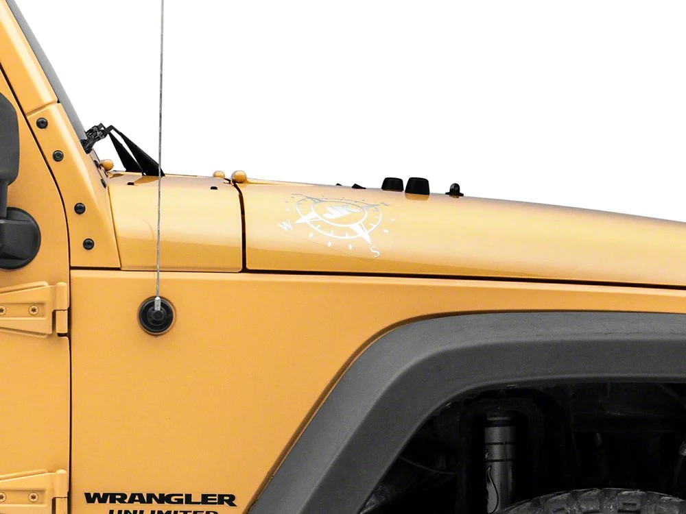 Jeep Licensed by RedRock Small Compass Decal with JK Logo; Silver (07-18 Jeep Wrangler JK) - Image 4