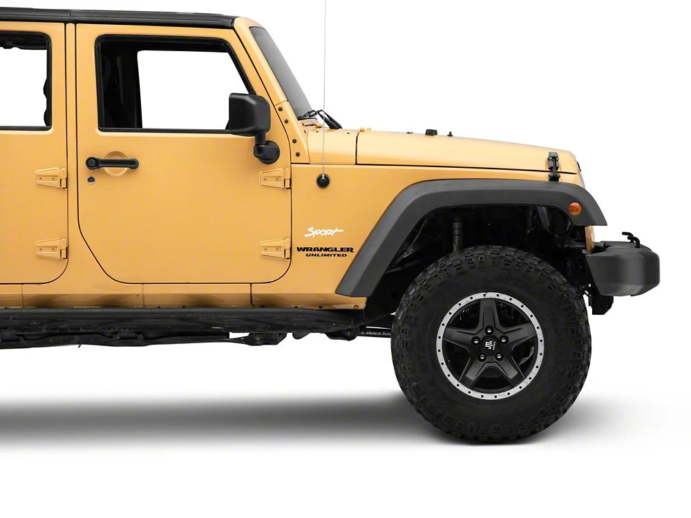 Jeep Licensed by RedRock Sport Script Side Logo Decal; White (87-18 Jeep Wrangler YJ, TJ & JK) - Image 3