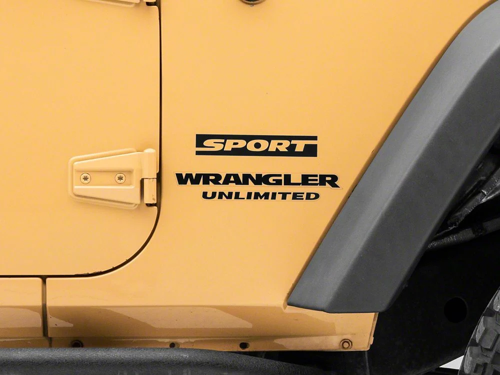 Jeep Licensed by RedRock Sport Side Logo; Matte Black (87-18 Jeep Wrangler YJ, TJ & JK) - Image 4