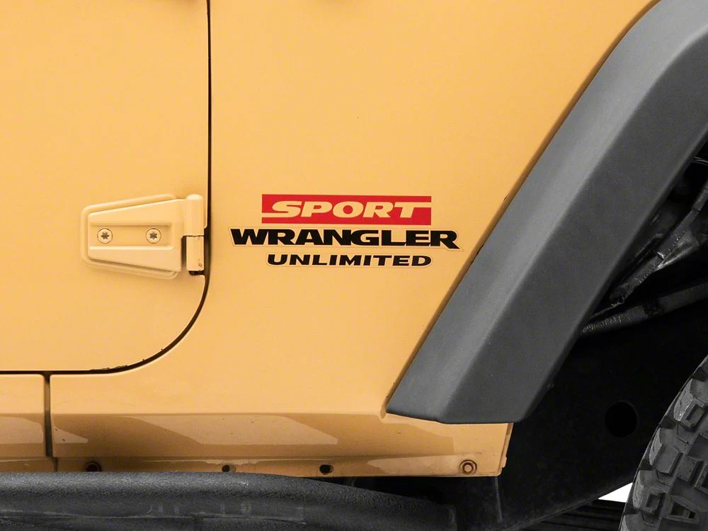 Jeep Licensed by RedRock Sport Side Logo; Red (87-18 Jeep Wrangler YJ, TJ & JK) - Image 4