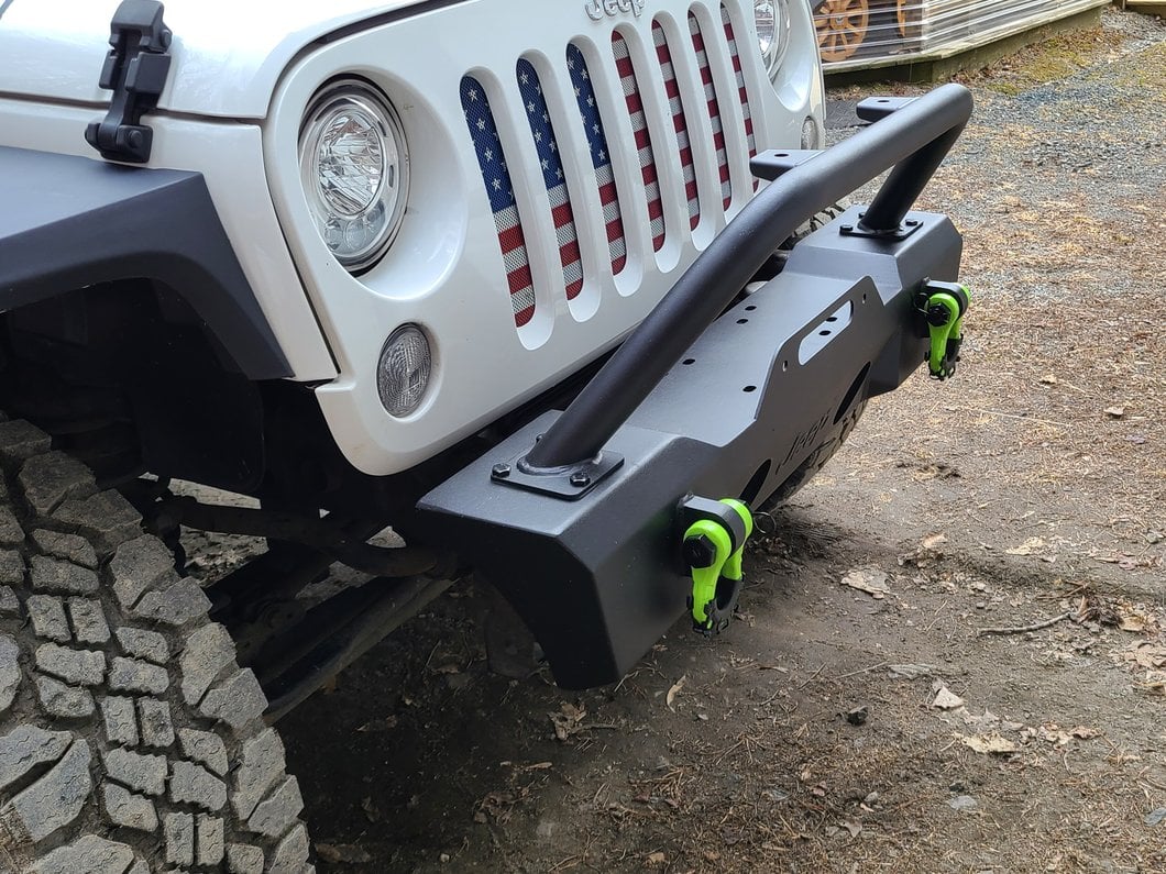 Jeep Licensed by RedRock Stubby Front Winch Bumper with Jeep Logo (07-18 Jeep Wrangler JK) - Image 18