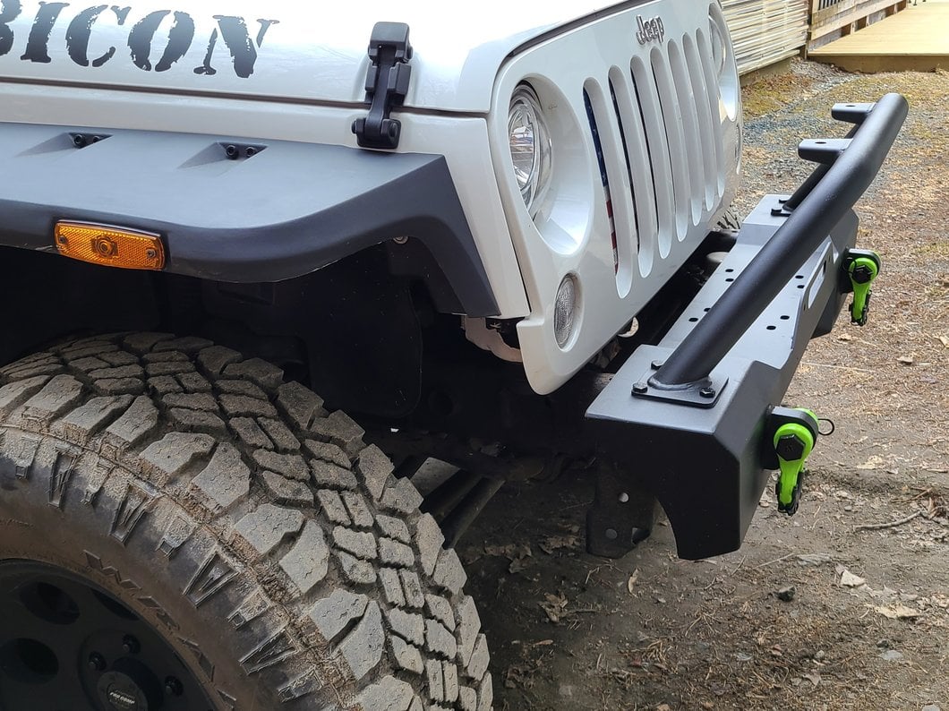 Jeep Licensed by RedRock Stubby Front Winch Bumper with Jeep Logo (07-18 Jeep Wrangler JK) - Image 19