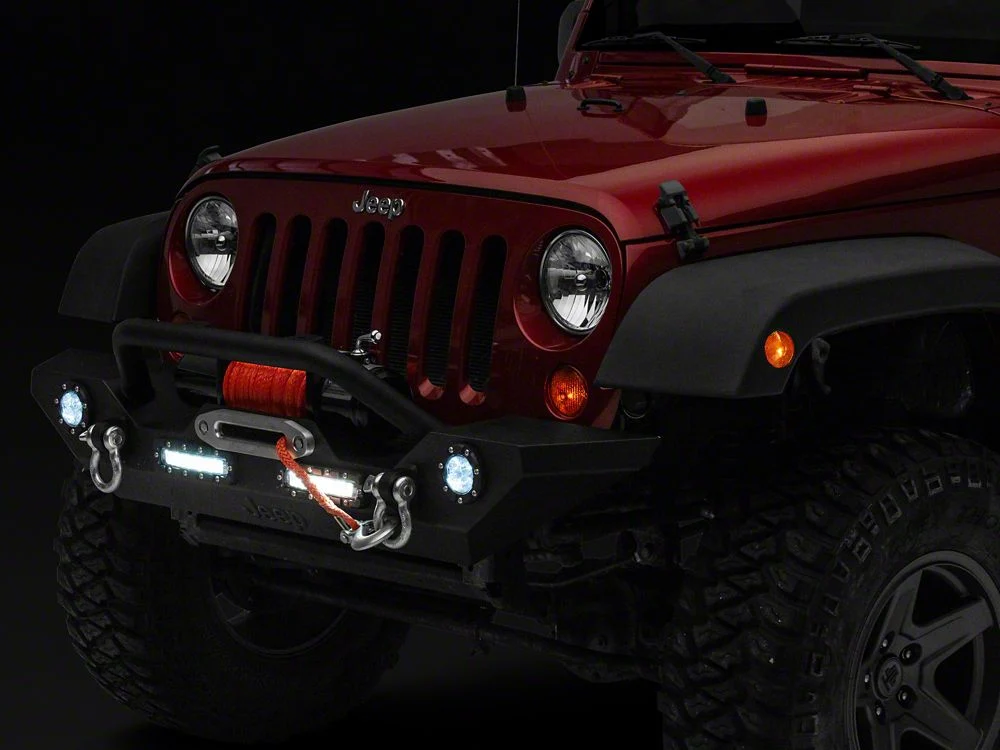 Jeep Licensed by RedRock Trail Force HD Front Bumper with LED Lights and Jeep Logo (07-18 Jeep Wrangler JK) - Image 3