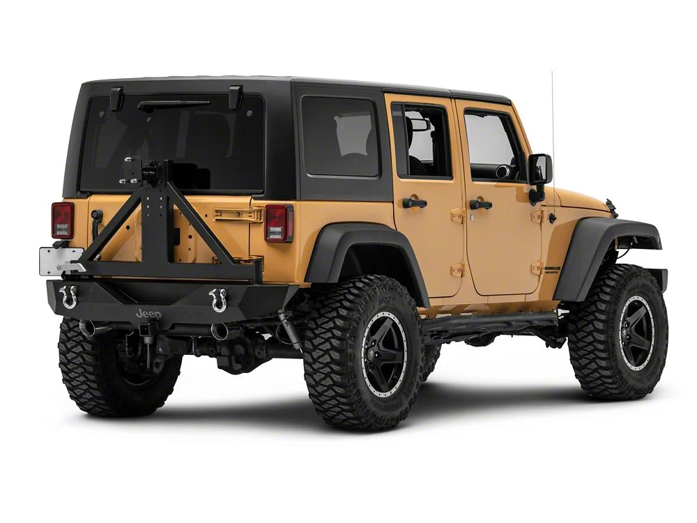 Jeep Licensed by RedRock Trail Force HD Rear Bumper with Tire Carrier and Jeep Logo (07-18 Jeep Wrangler JK) - Image 2