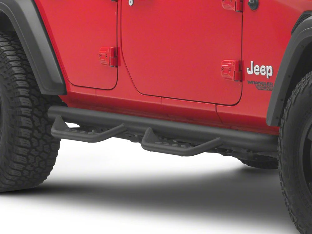 Jeep Licensed by RedRock Tubular Drop Side Step Bars; Fine Textured Black (18-26 Jeep Wrangler JL 4-Door) - Image 10