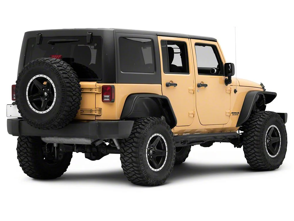 Jeep Licensed by RedRock Tubular Fender Flares with LED DRL and Jeep Logo; Front and Rear (07-18 Jeep Wrangler JK) - Image 3