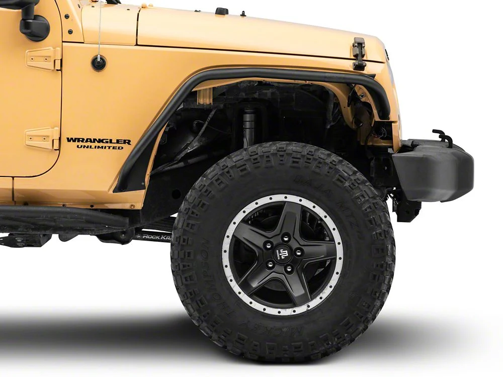 Jeep Licensed by RedRock Tubular Fender Flares with LED DRL and Jeep Logo; Front and Rear (07-18 Jeep Wrangler JK) - Image 8