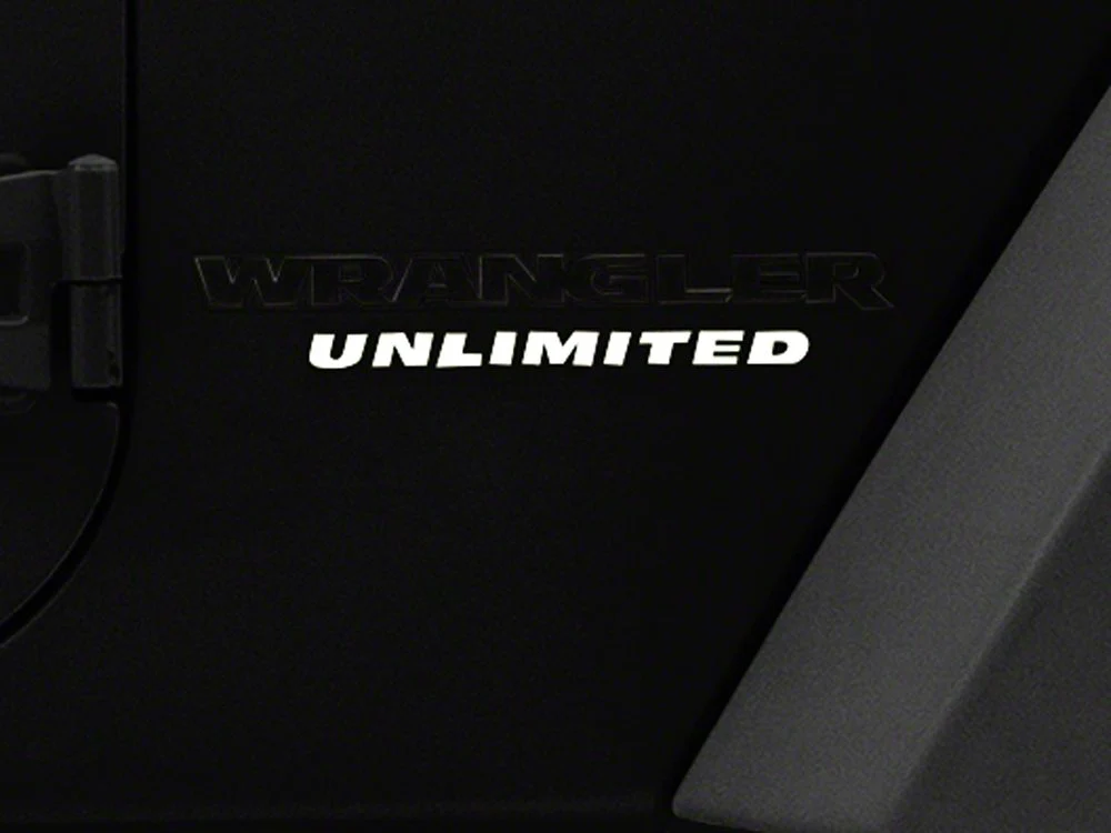 Jeep Licensed by RedRock Unlimited Side Decal; White (87-18 Jeep Wrangler YJ, TJ & JK)