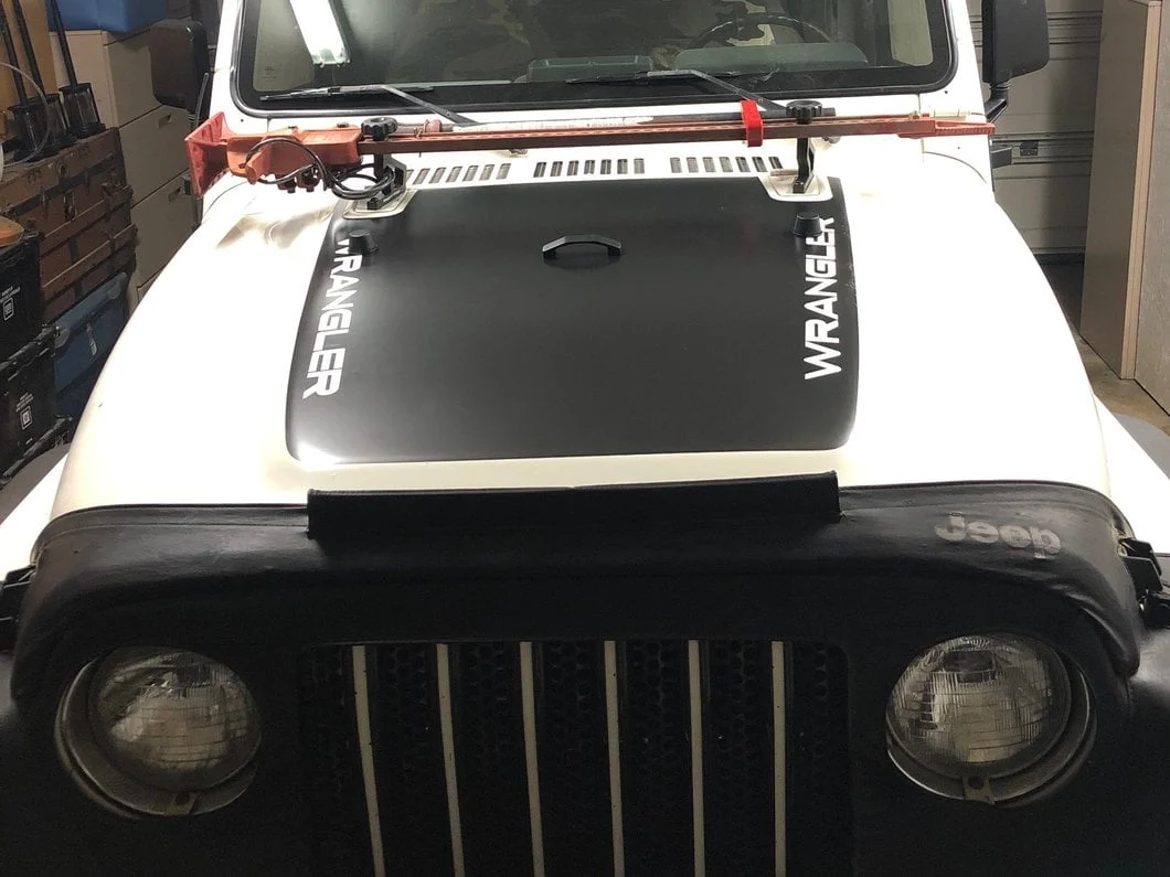Jeep Licensed by RedRock Wrangler Hood Decal; Matte Black (97-06 Jeep Wrangler TJ) - Image 8