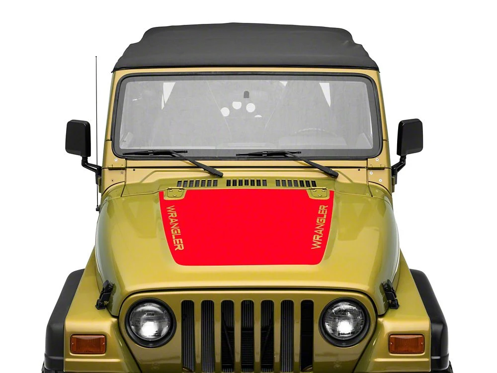 Jeep Licensed by RedRock Wrangler Hood Decal; Red (97-06 Jeep Wrangler TJ) - Image 4