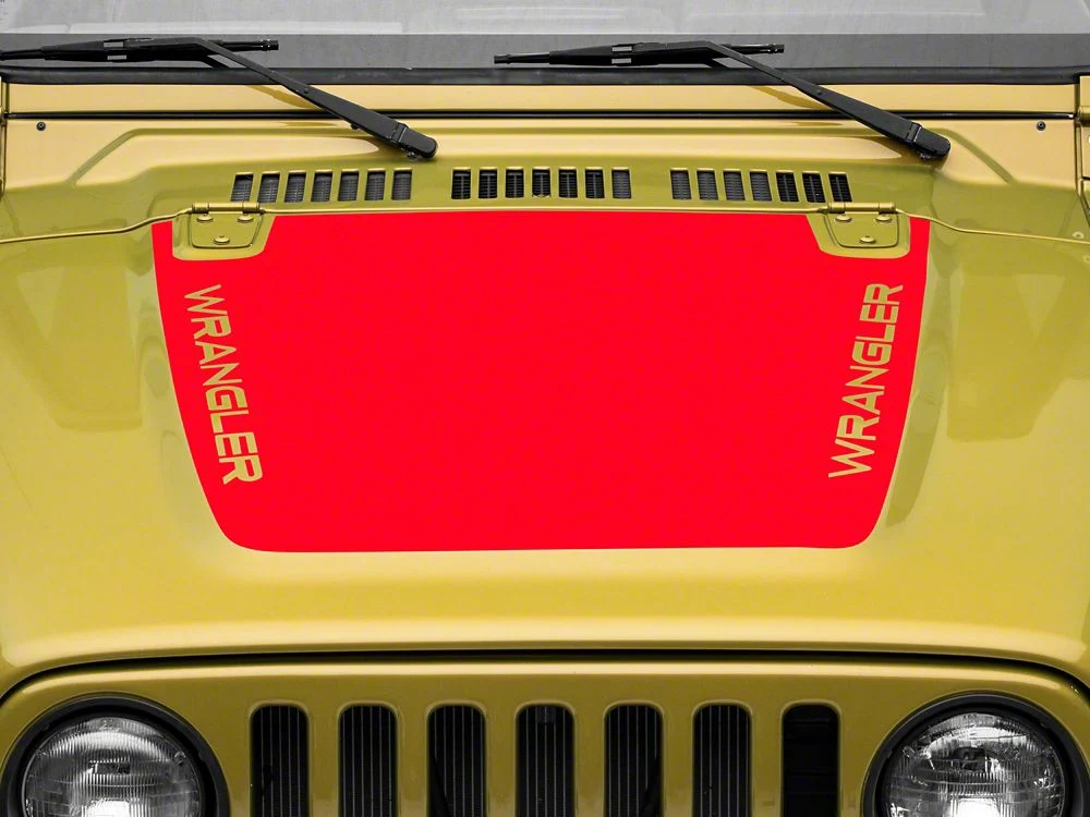 Jeep Licensed by RedRock Wrangler Hood Decal; Red (97-06 Jeep Wrangler TJ) - Image 5