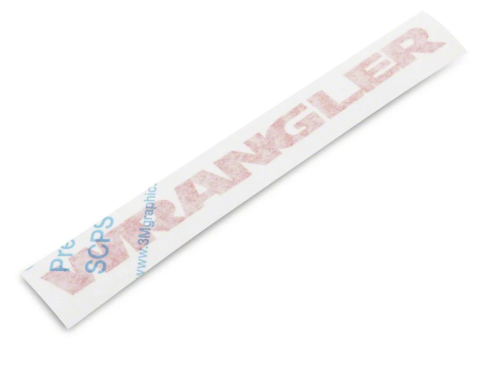 Jeep Licensed by RedRock Wrangler Side Logo; Red (87-18 Jeep Wrangler YJ, TJ & JK) - Image 5