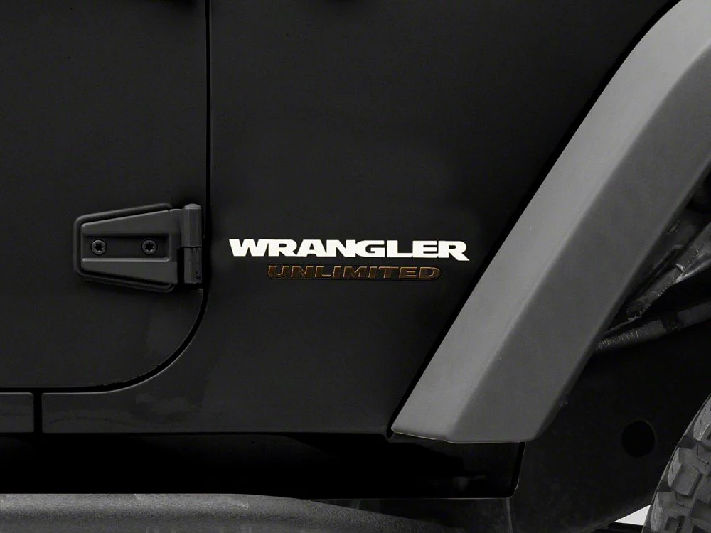 Jeep Licensed by RedRock Wrangler Side Logo; White (87-18 Jeep Wrangler YJ, TJ & JK) - Image 4