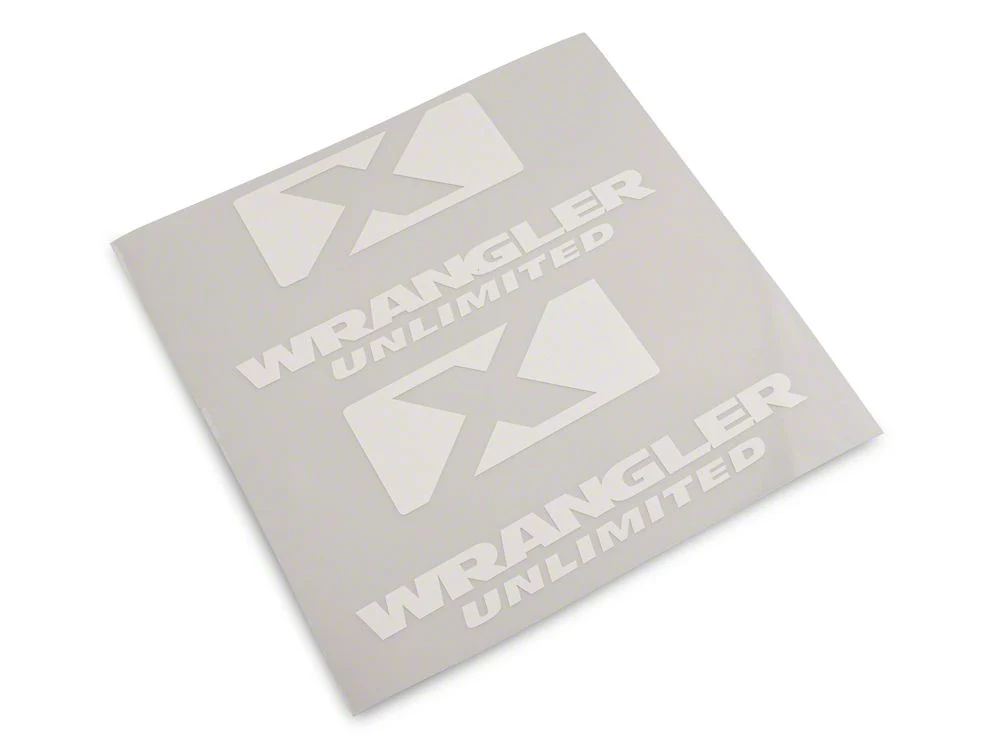 Jeep Licensed by RedRock X Logo with Wrangler Unlimited Decal; White (87-18 Jeep Wrangler YJ, TJ & JK) - Image 2