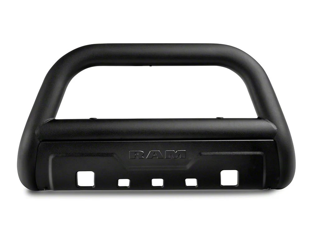 RAM Licensed by RedRock 3.50-Inch Oval Bull Bar with Skid Plate and Ram Logo; Black (09-18 RAM 1500, Excluding Rebel) - Image 5