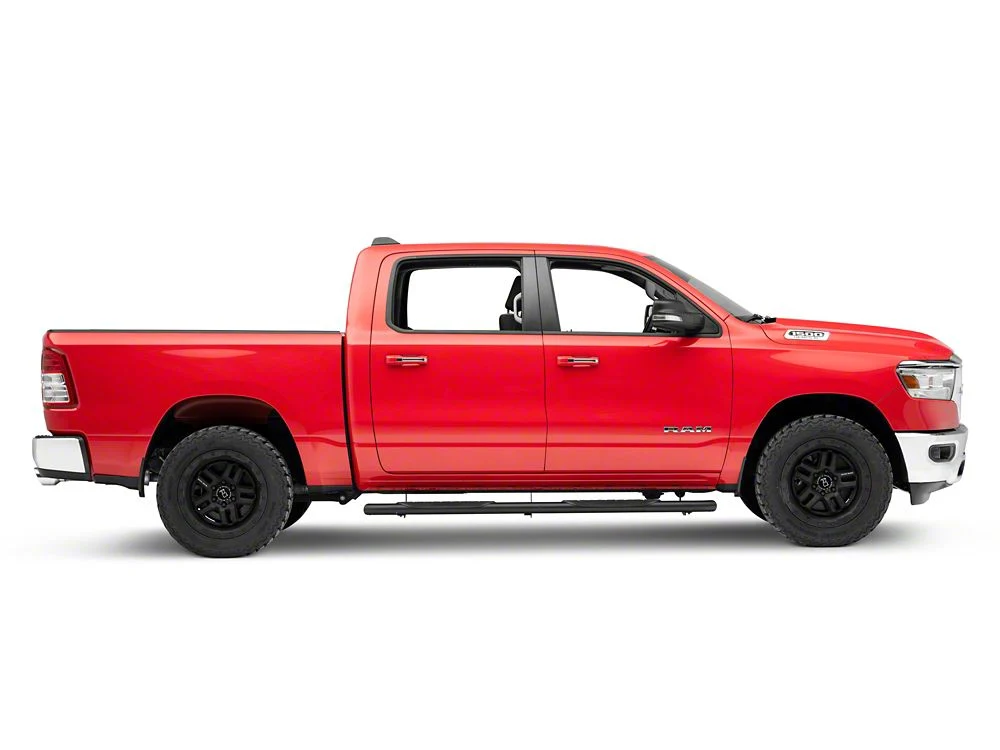 RAM Licensed by RedRock 5-Inch Oval Bent End Side Step Bars with Ram Logo; Textured Black (09-18 RAM 1500 Crew Cab) - Image 11