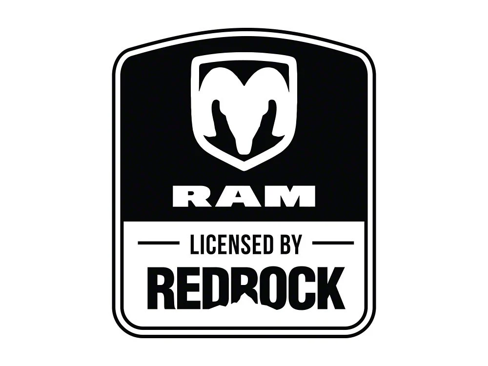 RAM Licensed by RedRock 5-Inch Oval Bent End Side Step Bars with Ram Logo; Textured Black (09-18 RAM 1500 Crew Cab) - Image 13