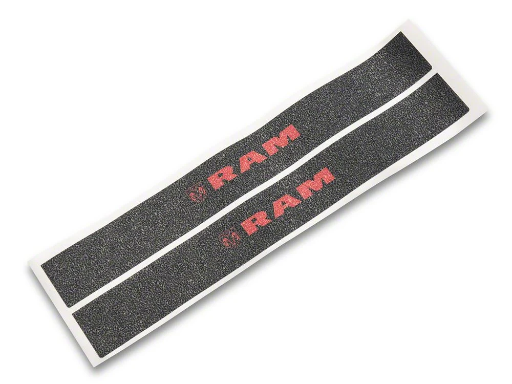 RAM Licensed by RedRock Door Sill Body Shield Decal; Red (02-18 RAM 1500) - Image 2